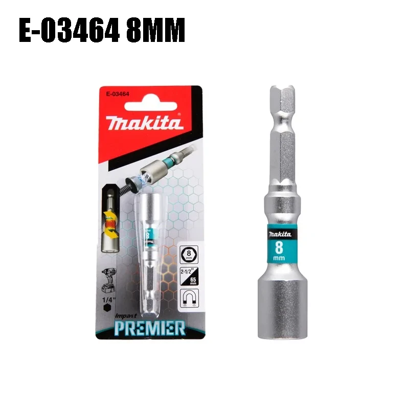 Makita E-03464 E-03470 Impact Premier Torsion Socket Wrench High Hardness 8/10 x 65 mm 1/4