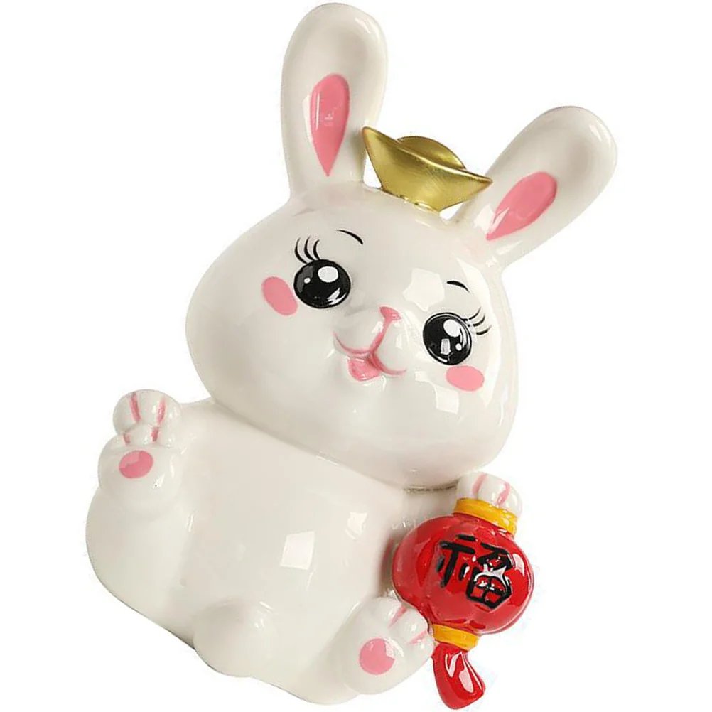 السيراميك الأرنب أصبع البنك رائعتين الاطفال المال جرة غرفة نوم سطح المكتب توفير وعاء الزخرفية عملة البنك الأرنب ديكور جرة المال