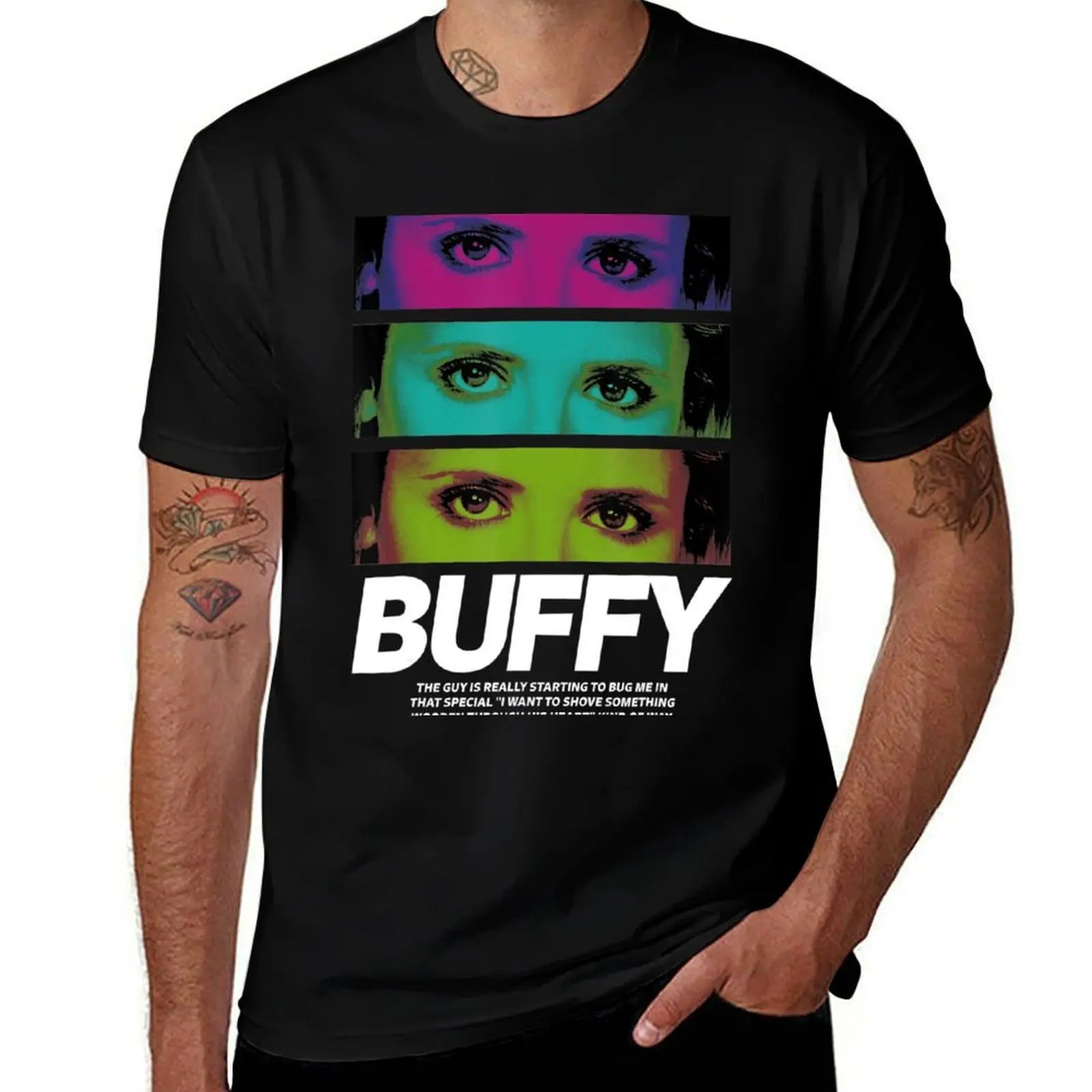 Buffy The Vampire Slayer Buffy Eye T-Shirt Aesthetic clothing customs oversized graphic tee shirts men graphic