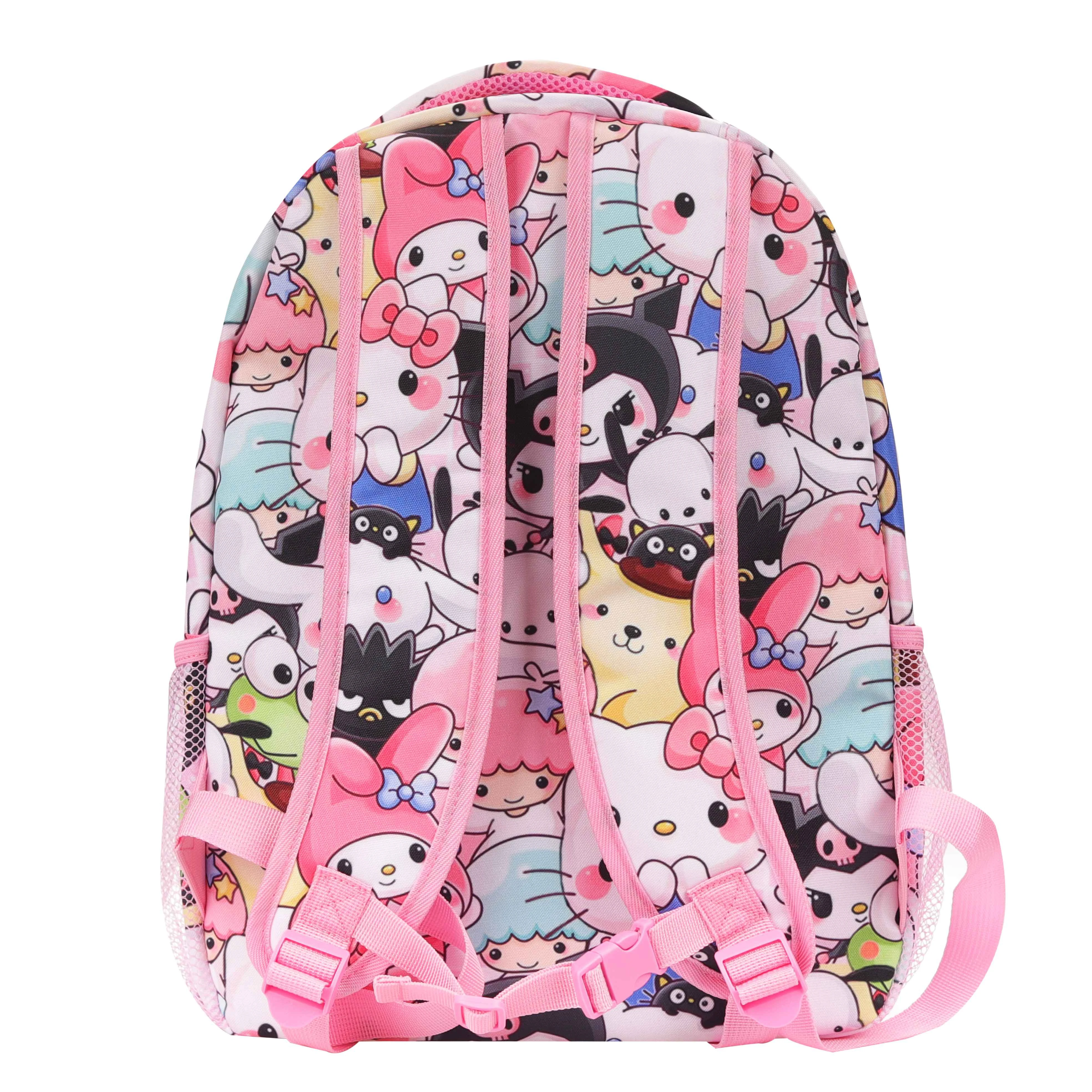 Sanrio Hello Kitty Kuromi Kawaii Backpack Boy Girls School Laptop Bag Shoulders Casual Travel Hiking Camping Lightweight Daypack