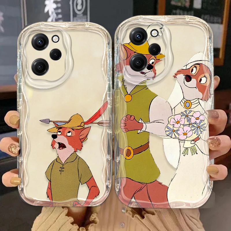 Disney Robin Hood Cover For Xiaomi Redmi Note 13 12 12Pro 11 10 Pro POCO F4 X3 X4 GT X5 X6 Wave Oil Phone Case