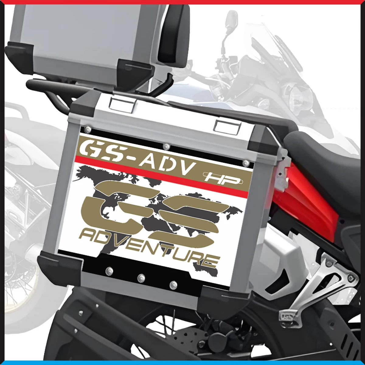

Для BMW R1200GS ADV R1250GS приключенческий мотоцикл из алюминиевого сплава, наклейка на багажник, чемоданы, боковая коробка, наклейка 04-2024, тройной черный