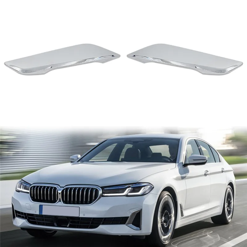 51137349593 Car Front Left Side Fender Plating Strip Air Outlet Chrome Strip Replacement for-BMW 5 Series G30 G31 18-19