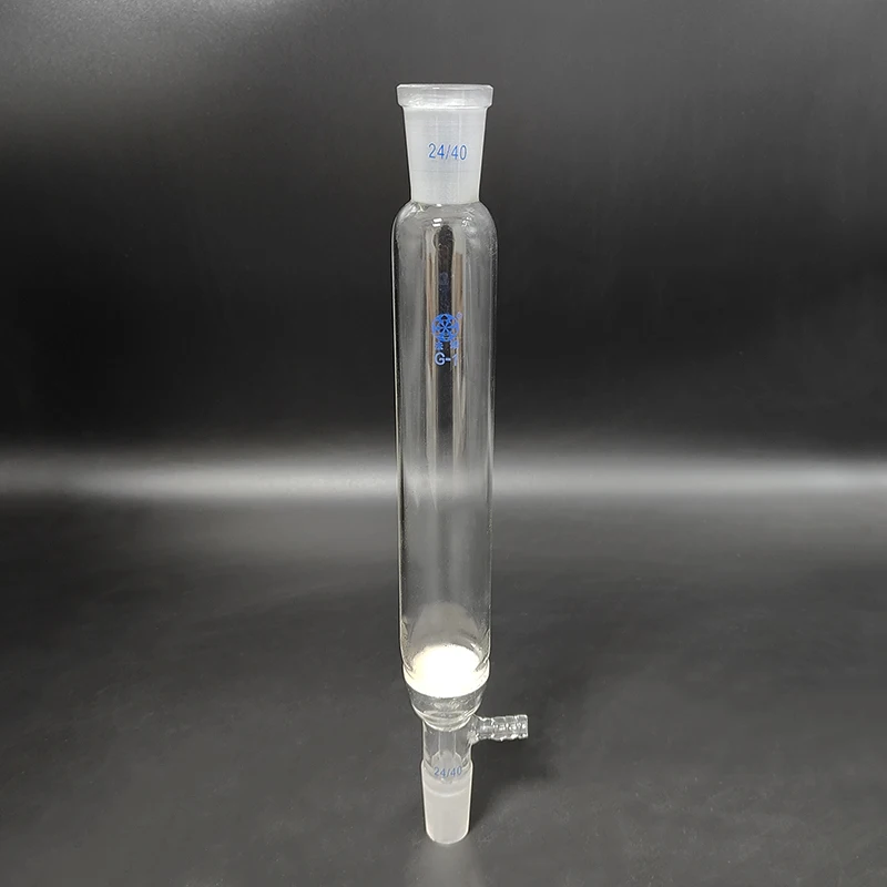 FAPE Decompression chromatography column,O.D. 40mm,E.L 200mm, 24/40, Sand board G1/G2/G3/G4/G5/G6,Analysis column