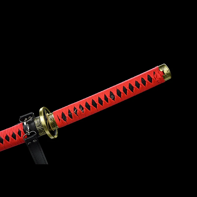 Wooden Katana With Strap Ninja Sword Full Tang Blade Handmade Home Decorative Props Cosplay view 5