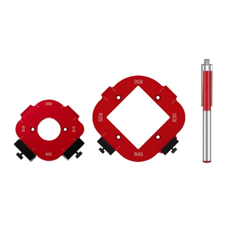 

R10 15/20 25/30 Aluminum Router Corner Jigs Set Woodworking Corner Templates