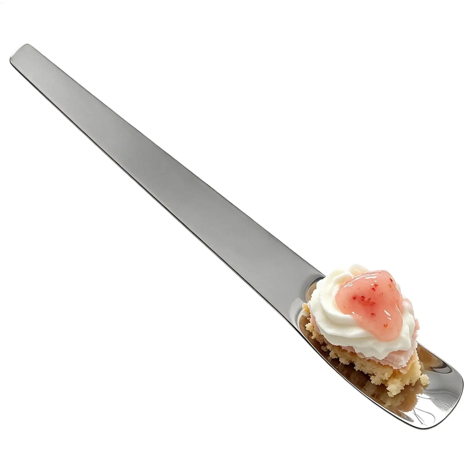 Ice Cream Spoons Stainless Steel Long Handle Mirror Polished Serving Long Spoon Dining Tableware for Yogurt Pudding Appetizer
