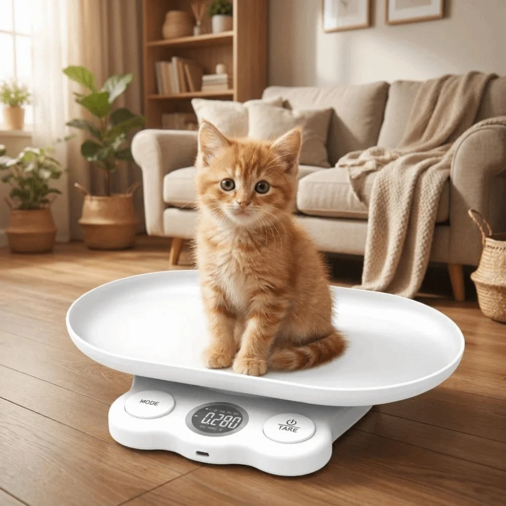LCD Backlight Digital Pet Scale Tare Function Non-Slip Small Animal Scale Accurate Large Display Electronic Weight Scale
