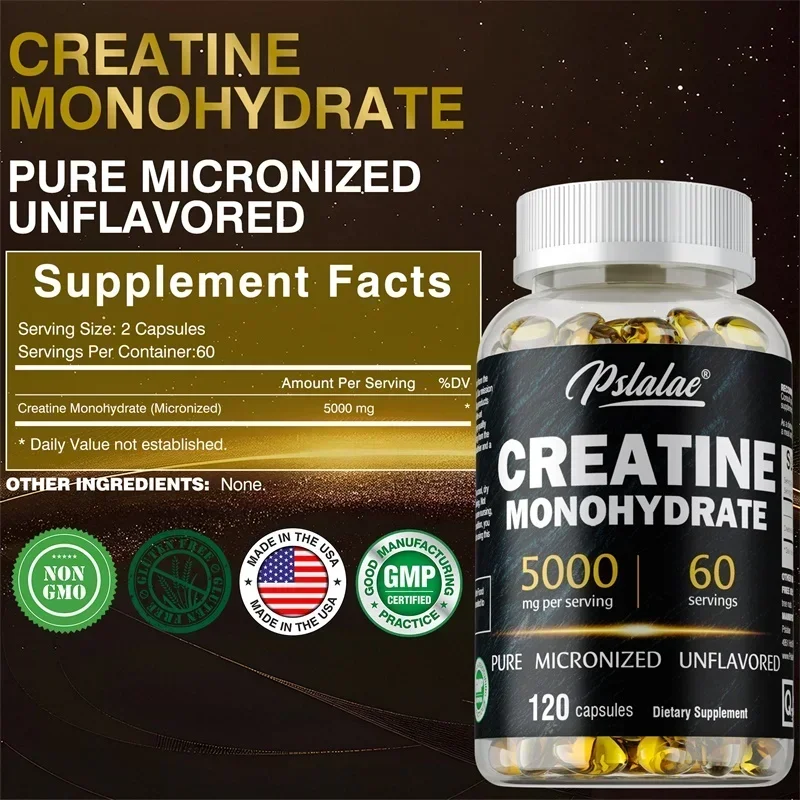 Creatine Monohydrate - Supports Muscle Health, Promote Workout Recovery, Build Muscle, Relieves Fatigue, Improves Performance