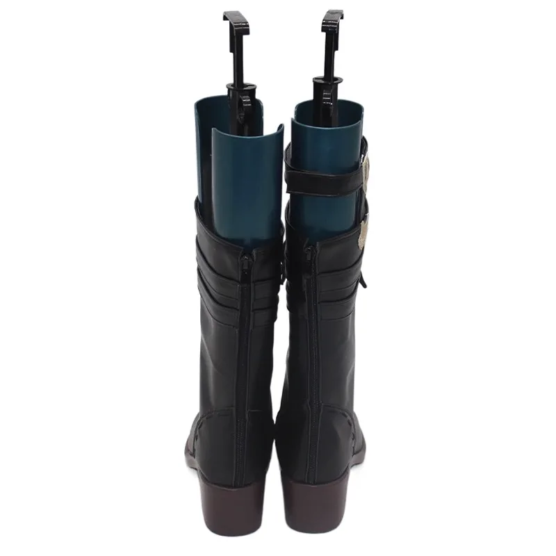Genshin impact Lynette Cosplay Shoes Anime Black Long Boots Lynette Cosplay Costume Prop Shoes per accessori per feste di Halloween