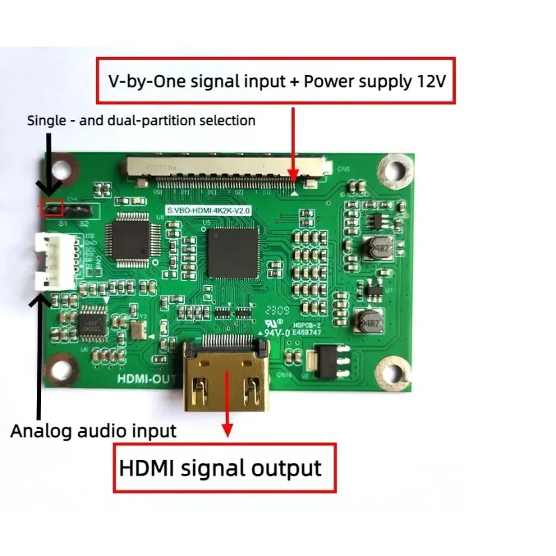 

V-by-One to HDMI Board Vbyone VBO to HDMI Board Output Support 4K2K 1080P Resolution