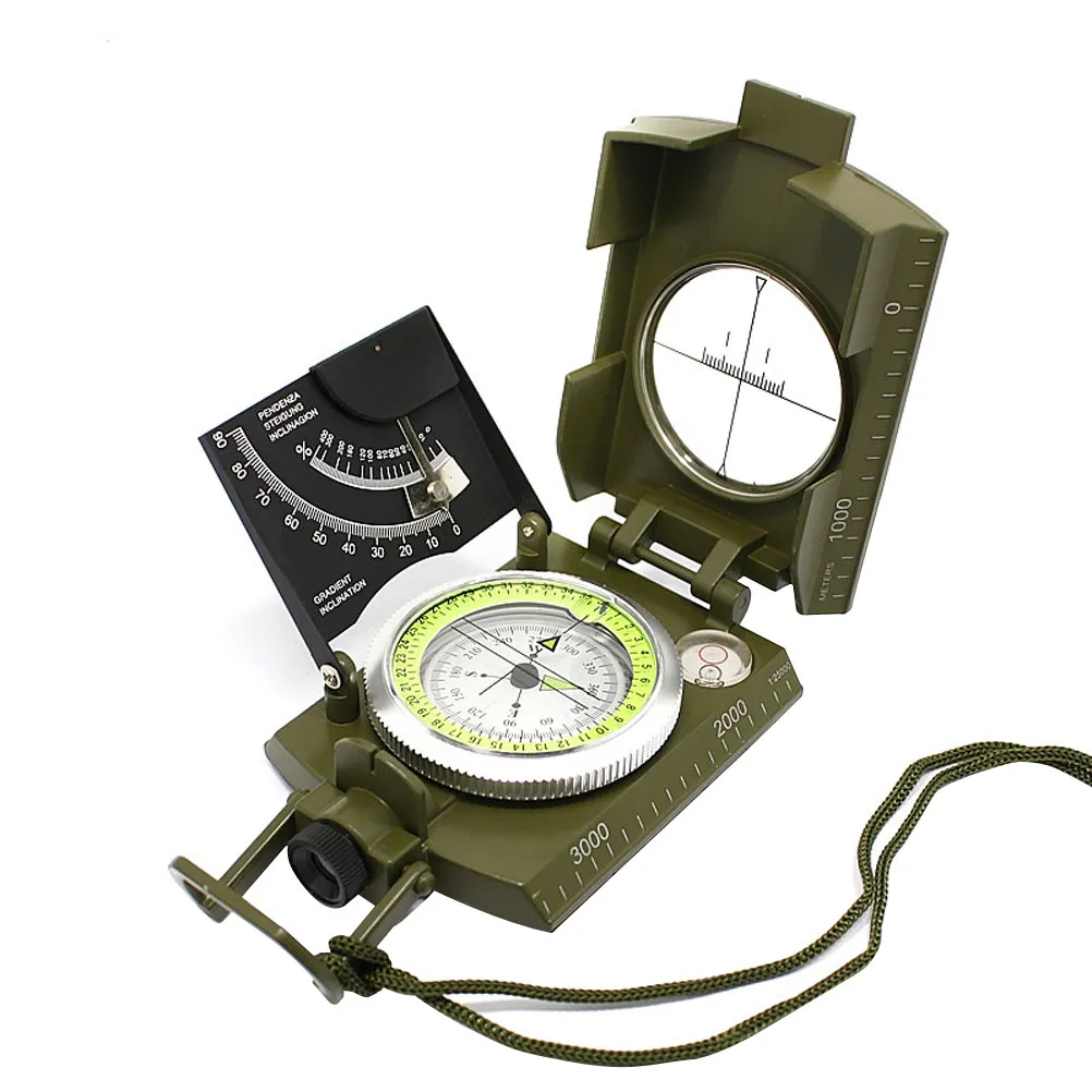 Compact Professional Zinc Alloy Compass Portable Dial Hiking Compass Military Waterproof Liquid Filled Accurate