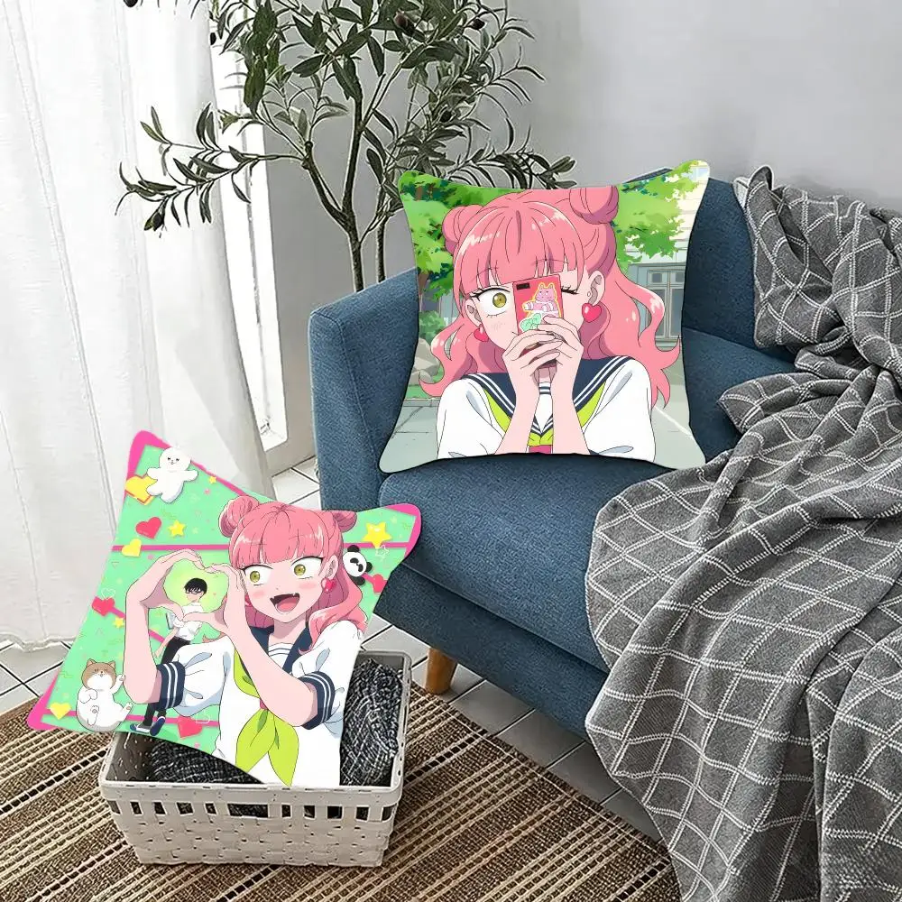 Sweet Mangaseries Y-You and I Are Polar Opposites Cushion Cover Fluffy velvet Nordic style plush Living room sofa decorative