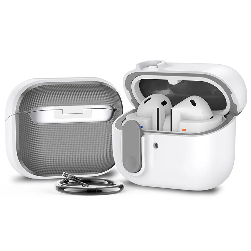(Sandstein) Hülle für Samsung Galaxy Buds 3 FE mit sicherem Verschluss, stoßfest, für Samsung Galaxy Buds 3/3 Pro Kopfhörer-Zubehör – Detail 8