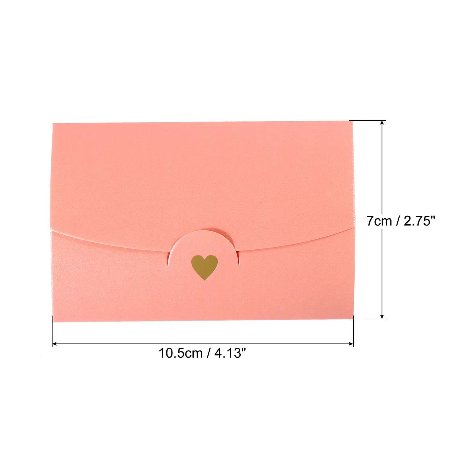 20Pc 10.5*7cm Pearl-coated Paper Mini Envelope Small Gift Card Holder Retro Gold Heart Business Invitation Envelopes for Wedding