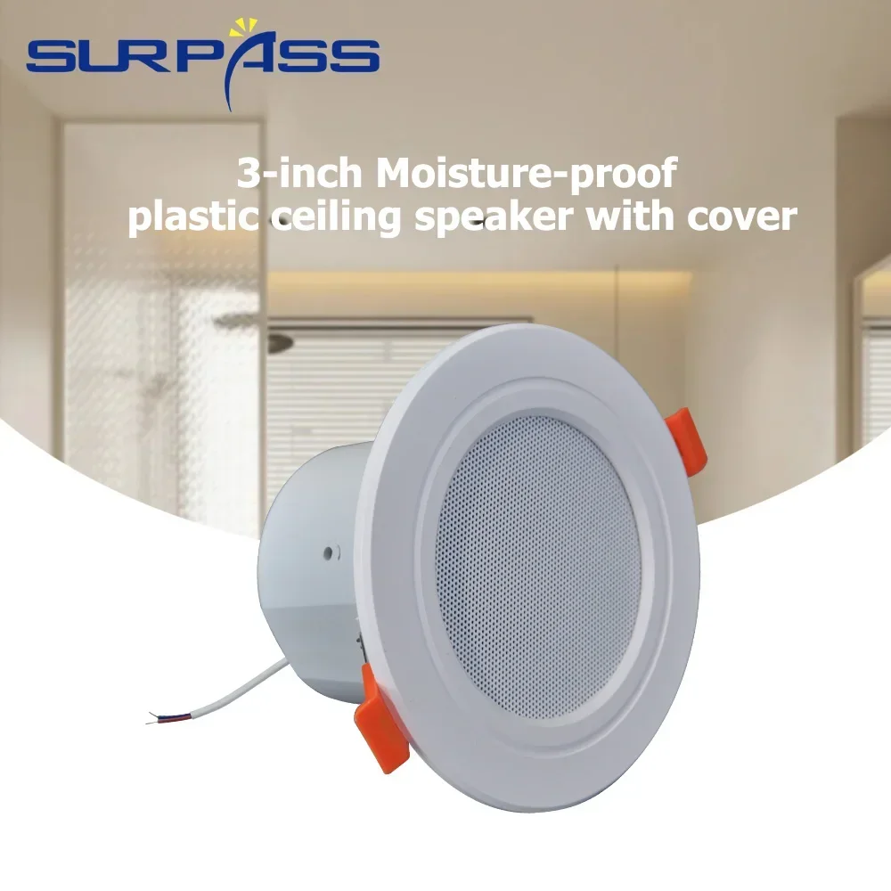 3 Inch 10W audience Full Range Speaker Moisture-proof Ceiling Speaker Fashion Passive Music  Loud Home Audio  System for Kitchen