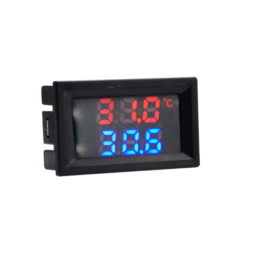 DC4-30V 100cm Digitales DC-Doppelanzeige-Voltmeter-Thermometer-Temperatursensor-Detektor mit NTC 10K 3950 Sonde – Detail 8