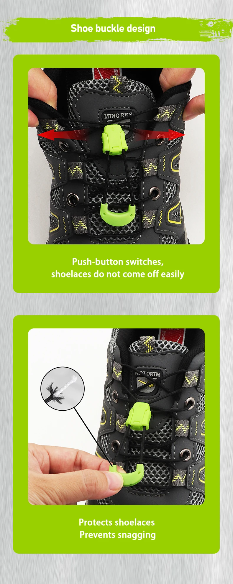 Schnellverschluss-Schnürsenkel für Kinder und Erwachsene, Outdoor-Sportschnürsenkel, runde elastische Schnürsenkel, drei Längenoptionen, 1 Paar – Detail 5