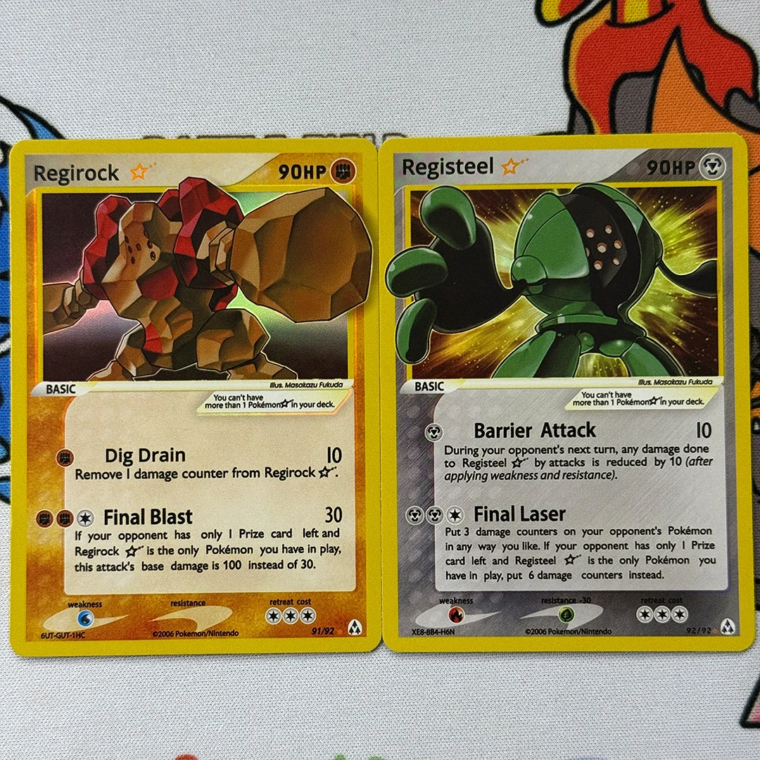 

Коллекционная карта Pokemon Ex Legend Maker Registeel Regirock Star 2006 года, PTCG HOLO ex Legend Maker