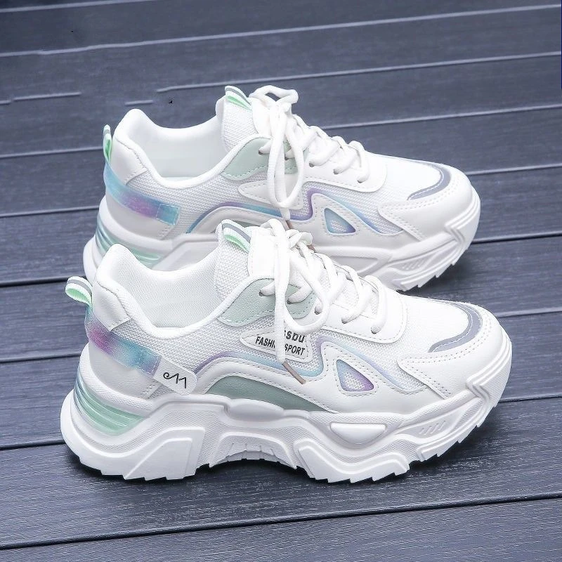 

Women Vulcanized Shoes Are Fashionable Thick Soled Ins Trendy Casual Versatile and Sporty They Are Lightweight and Versatile