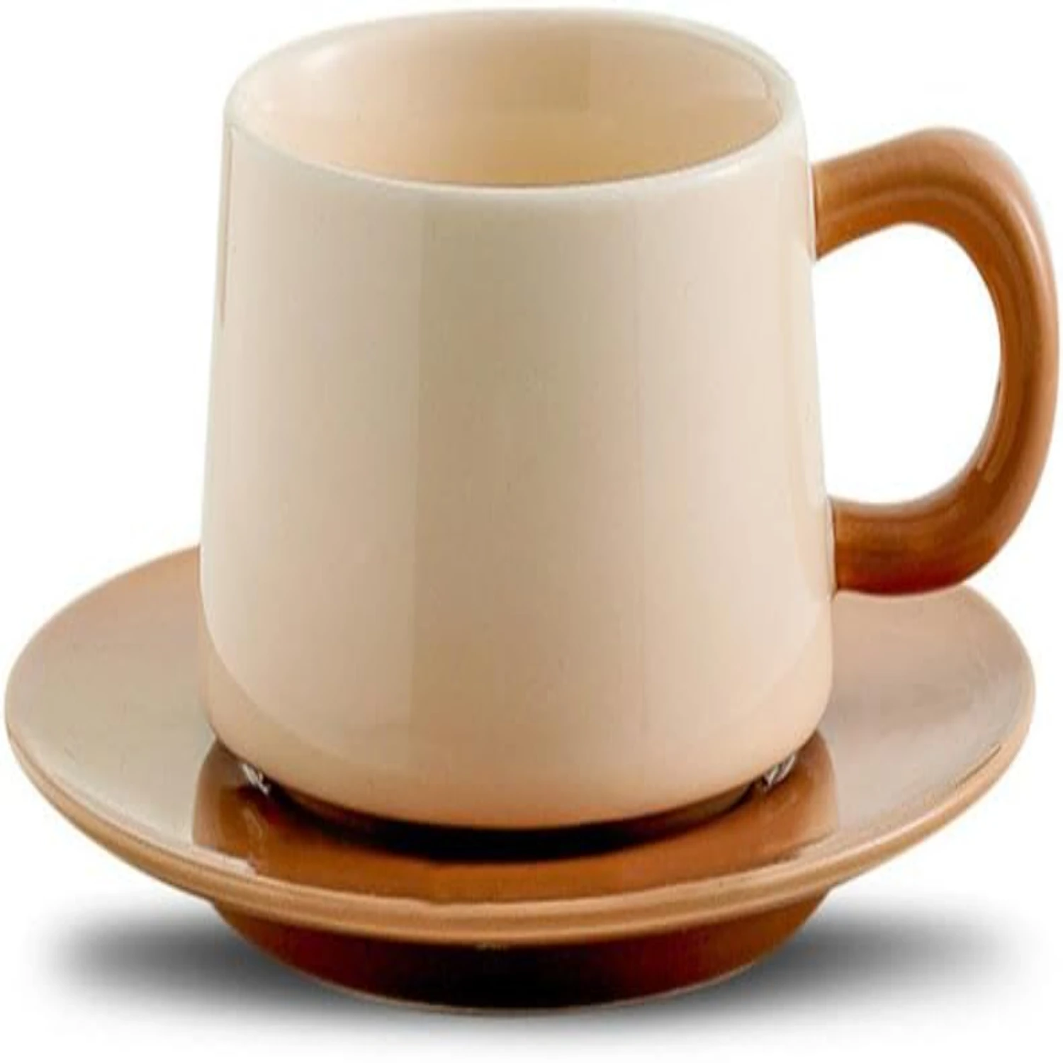 

Beautiful and Elegant Ceramic Tea Cups and Saucers - Perfect for Daily Use, Breakfast, or Office. Classic and Lovely Tea Mug wit
