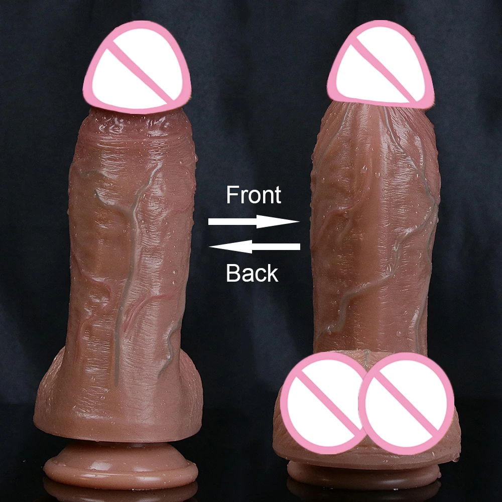 Super Realistic Dildo Skin Silicone Soft Big Penis Sex Shop Adult Game Suction Cup Anal Stimulator Vagina Masturbation For Women