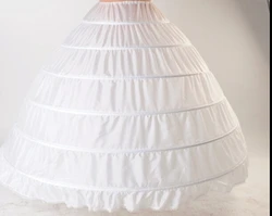 Jupon Blanc à 6 Cerceaux pour Robe de Bal, Robe de Mariée, Sous-Jupe, Accessoires pour Patients, Crinolines, Nouvelle Collection