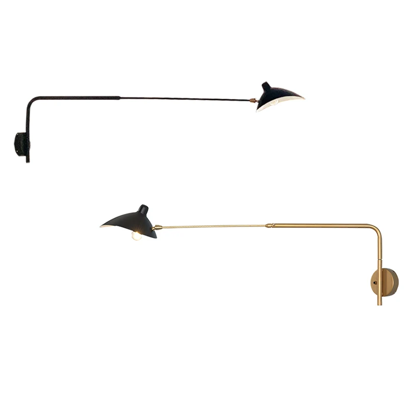 Dawn Spider Serge Mouille Wall Lamp with Plug LED E27 Swing Arm Industrial Indoor Lighting Bedroom Living/Dining Room Cafe Study