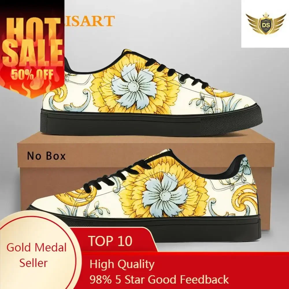 

Men PU Canvas Shoes Eurpoen American Floral Casual Sneakers Male Teen College Footwear Tenis Dropshipping