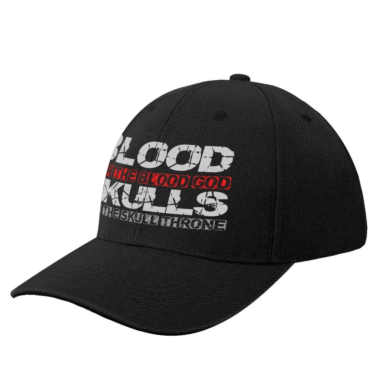 Blood For The Blood God, Skulls For The Skull Throne Print Baseball Cap beach hat Golf Cap derby hat Women Hat Men'S