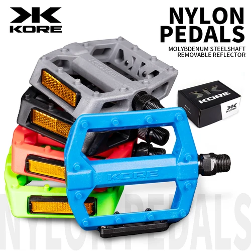 Imagen 1 del producto KORE-pedales de rodamiento para bicicleta de montaña, piñón fijo antideslizante, resistente al agua, nailon, ultraligero para pieza de 14mm