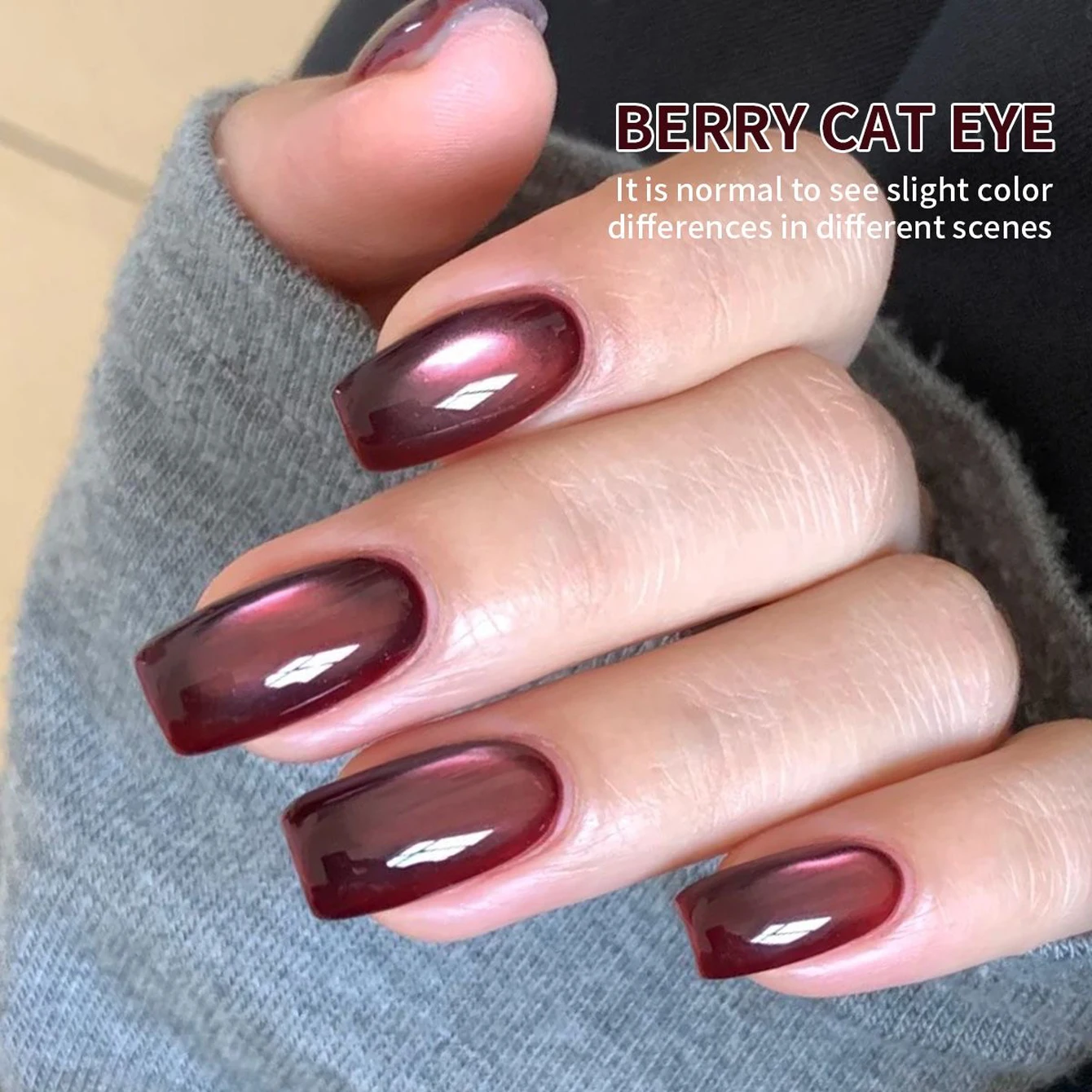 10ML 1 szt. Jesienne Paznokcie Zimowe Wybielające Czerwone Paznokcie Efekt Szklanego Koralika Efekt Kociego Oka Żelowy Lakier do Paznokci Światło UV Akcesoria do Paznokci