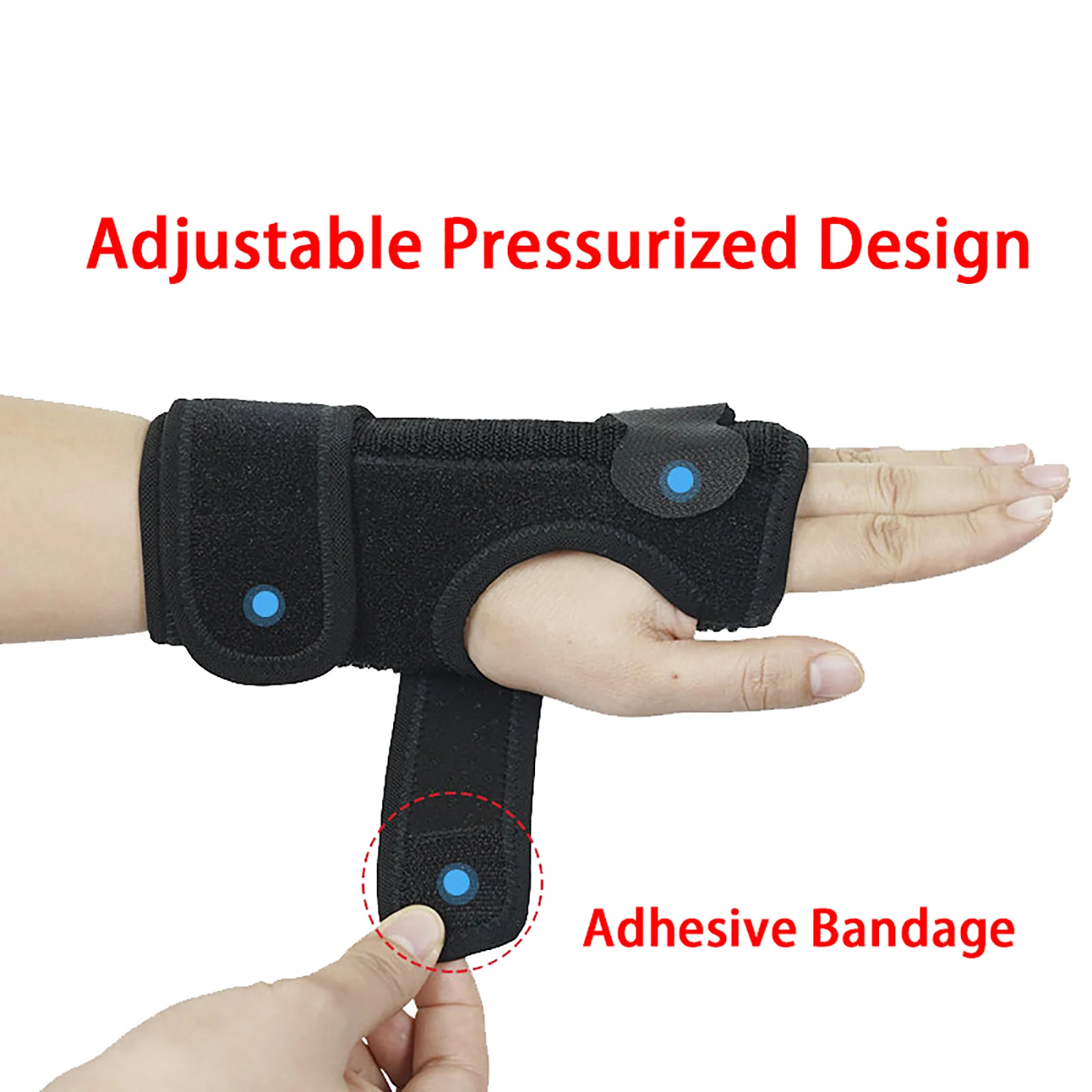 Tutore per polso, tutore per polso con stecche, supporto per mano a compressione del braccio per lesioni, dolore al polso, distorsione, sport
