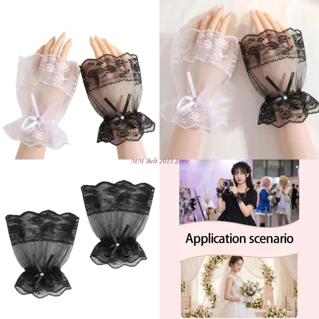 

49ME Delicate Wristband For Nails Styling Photo Elastic Cuffs Design Photo Props
