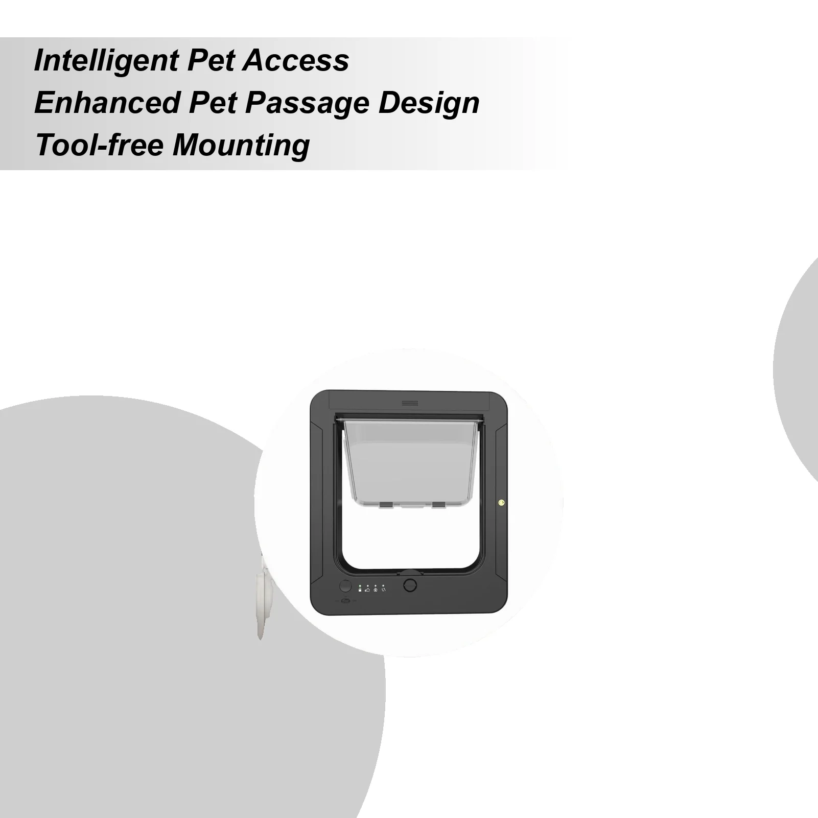 Дверь для собак Microchip, электронные 4-сторонние блокирующие ворота для домашних животных с дистанционным управлением и 2 сенсорными ошейниками, отверстия для кошек, ворота для дома