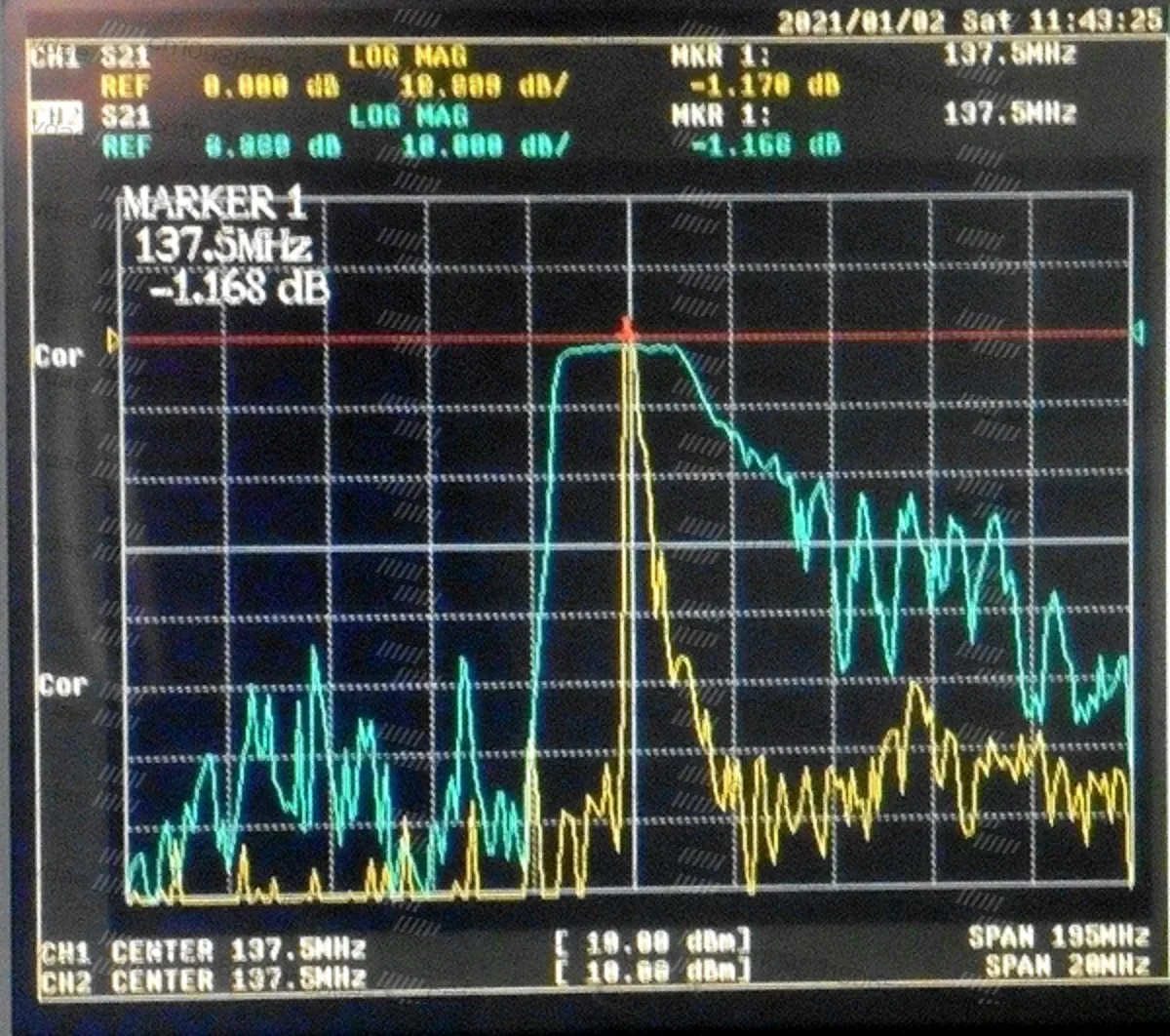 137.5MHz weather satellite dedicated SAW bad filter, 1MHz bandwidth, SMA interface