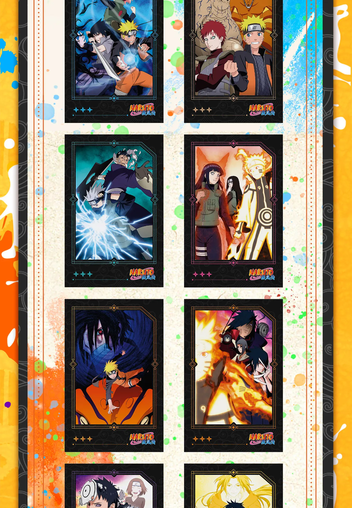 Wholesale 2026 New HaiWaiBan Creative Studio Naruto Game Anime Collection Polaroid Cards Uzumaki Children's Toys Birthday Gift
