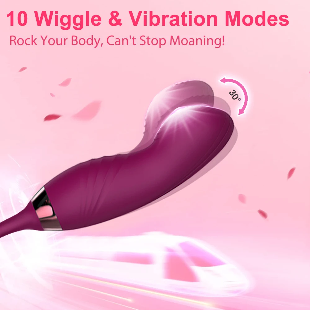 Rose Sucking Vibrator for Women Nipple Clit Stimulator Dildo Wiggle Vibrators Clitoris Sucker Vibrating Sex Toy for Female