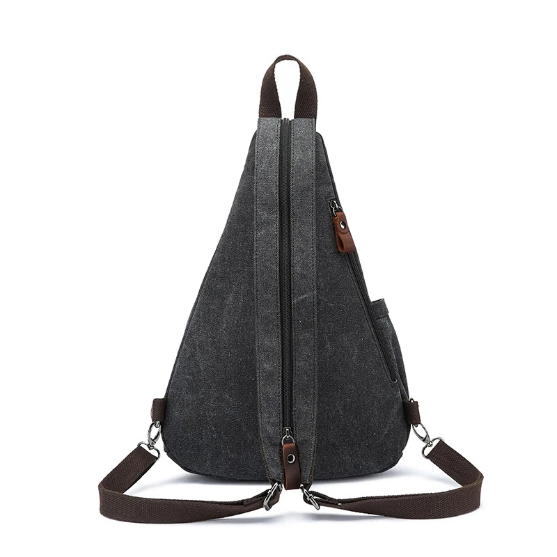 Fashionable Unisex Canvas Backpack Small Size Travel Bag Multi-Functional Chest Bag Summer 2026 Trendy Youth Commuter Style