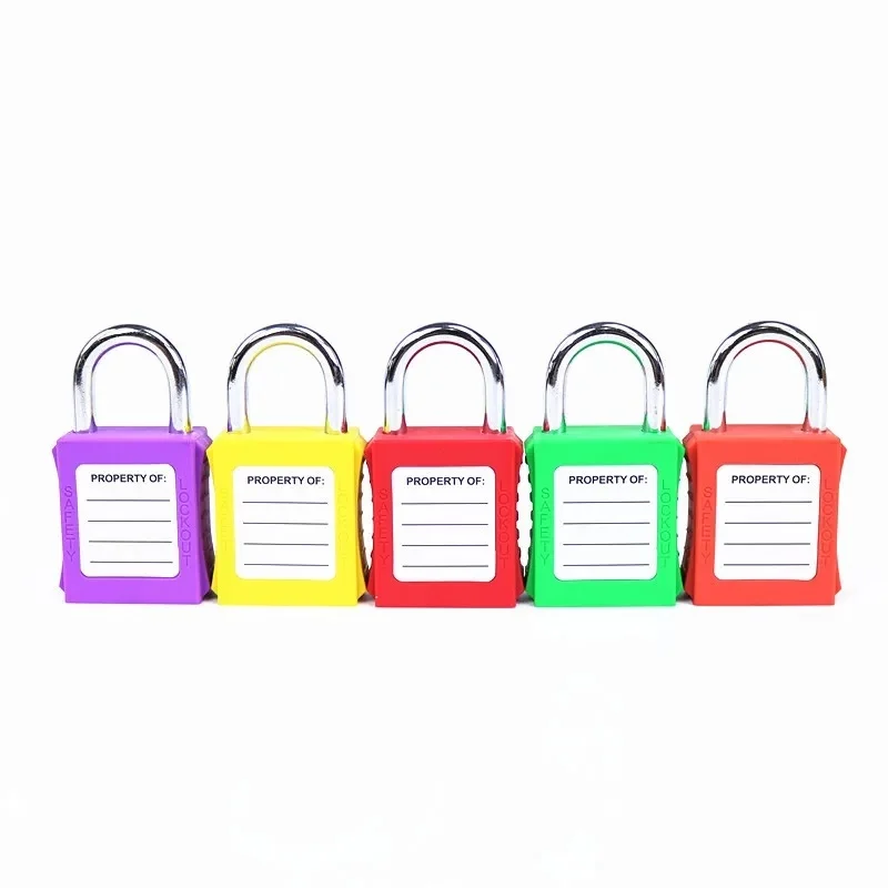 Colorful 25mm Safety Loto Locks copper cylinder Padlock Steel Shackle Padlock Lockout 25mm Locks  Industrial LOTO Tagout Device