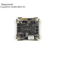 Happymodel CrazyF411 ELRS AIO 4in1 F411 Flight Controller Built-in UART 2.4G ELRS RX 20A ESC 2-4S for FPV Toothpick Drones Diy