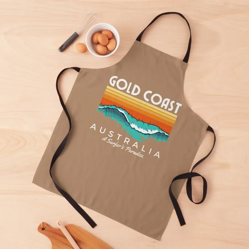 

Gold Coast Australia A Surfer's Paradise Apron work gowns for women cleaning Waterproof Kitchen For Women Chef Accessory Apron