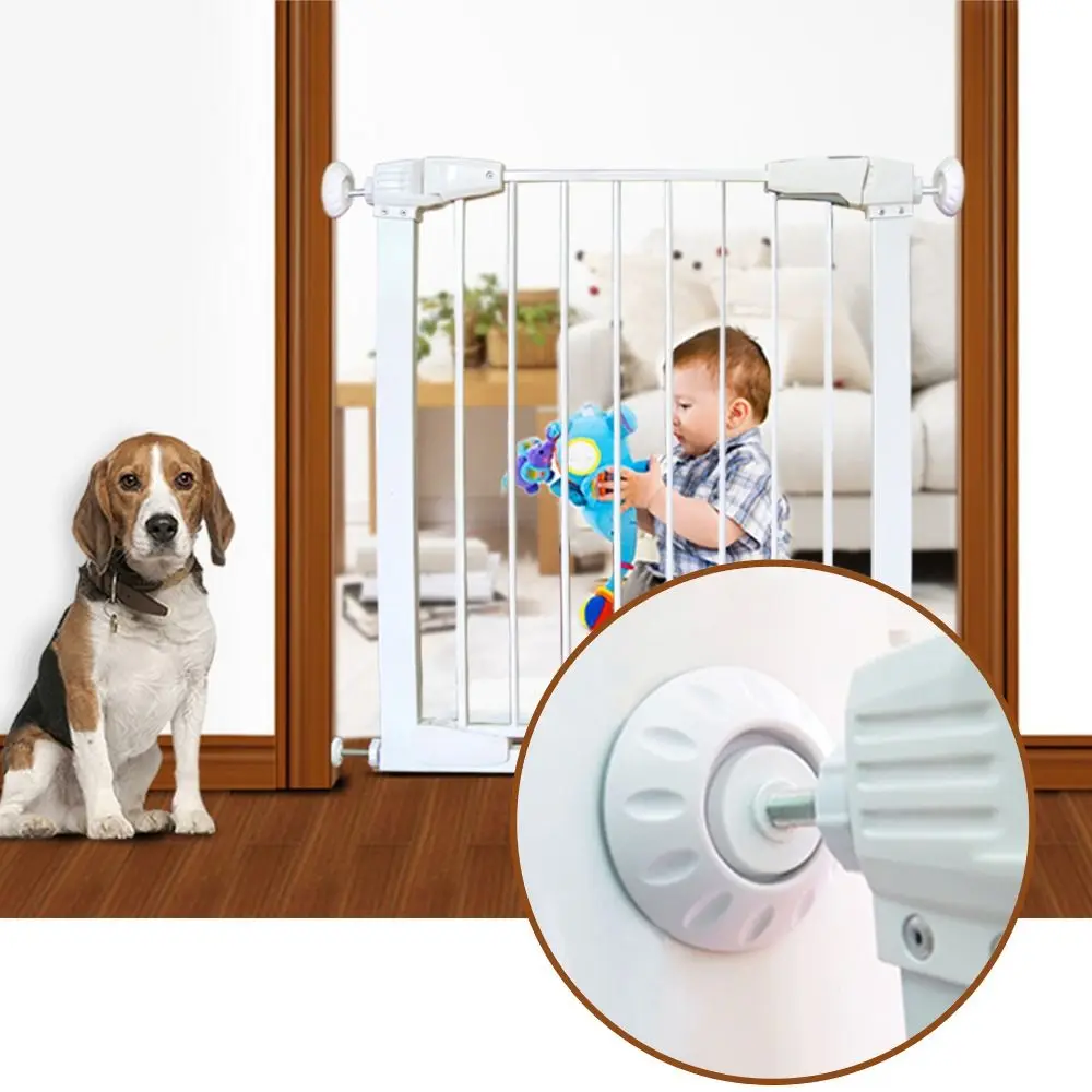 Hot Pressure Mounted Baby Gate Wall Protector Safety White Wall Cups Gates Pressure Mounted Gates for Protect Walls and Doorways