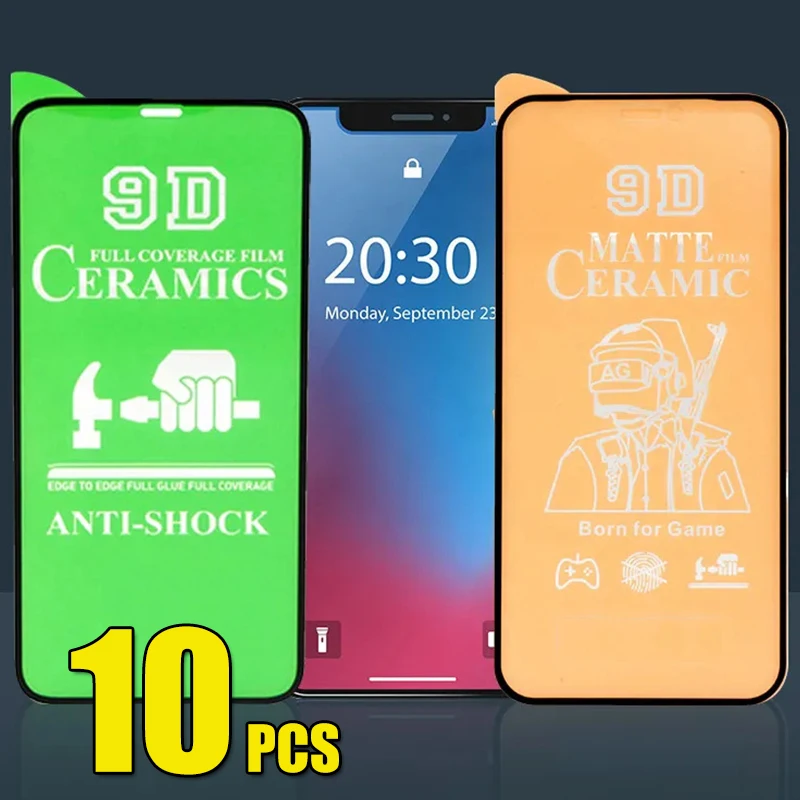 

10pcs 9D Ceramics Film HD Matte Screen Protector For Motorola Moto G06 G56 G86 G05 G15 G35 G45 G55 G75 G04 G14 G24 G34 G54 G84
