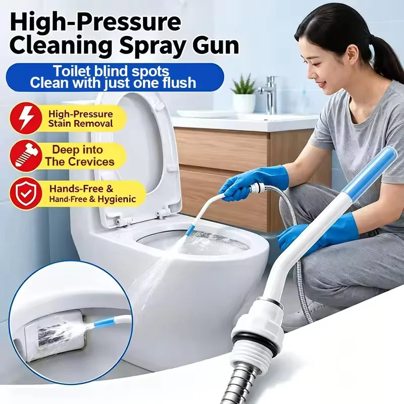 1/2pcs High-pressure cleaning nozzles handheld cleaning Flush Valve bathroom toilet flush pipes Gap Floor Drain Cleaning Nozzle