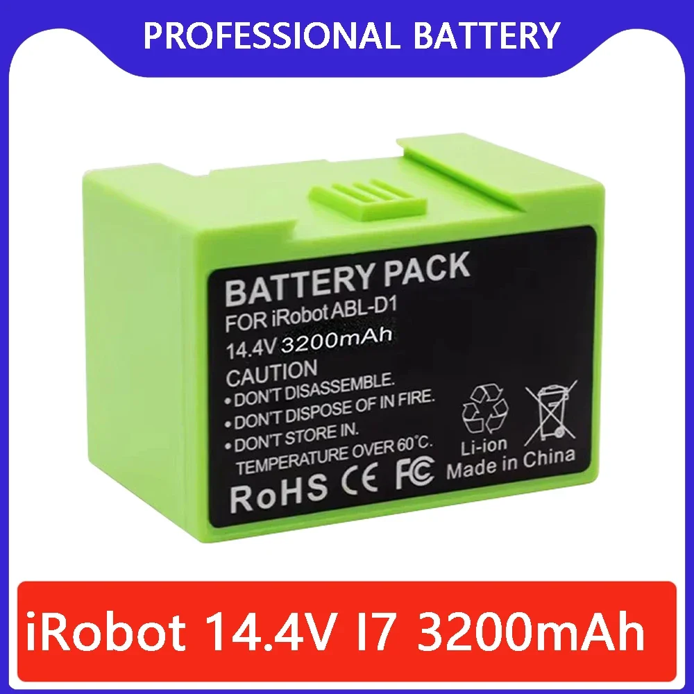 

14.4V 2600mAh 3200mAh Battery for iRobot Roomba e Replacement Lithium Ion and i Series i7 7150 7550 i7+ 7550 e5 e6 i3 i3+ i4 i4+