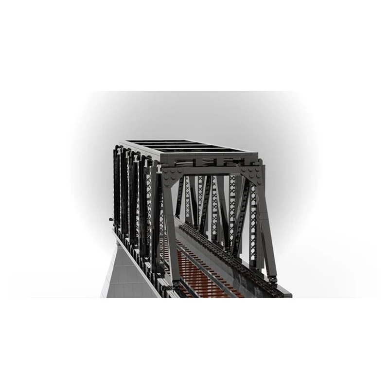 Bloques de construcción MOC para niños, puente ferroviario de juguete de ladrillos para armar armazón de hierro, ideal para regalo de Navidad, código 1224, compatible con 1224 piezas