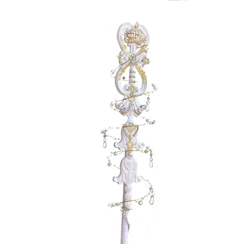 

lolita handmade scepter nine songs platinum flower marriage tea party witch staff cane lolita