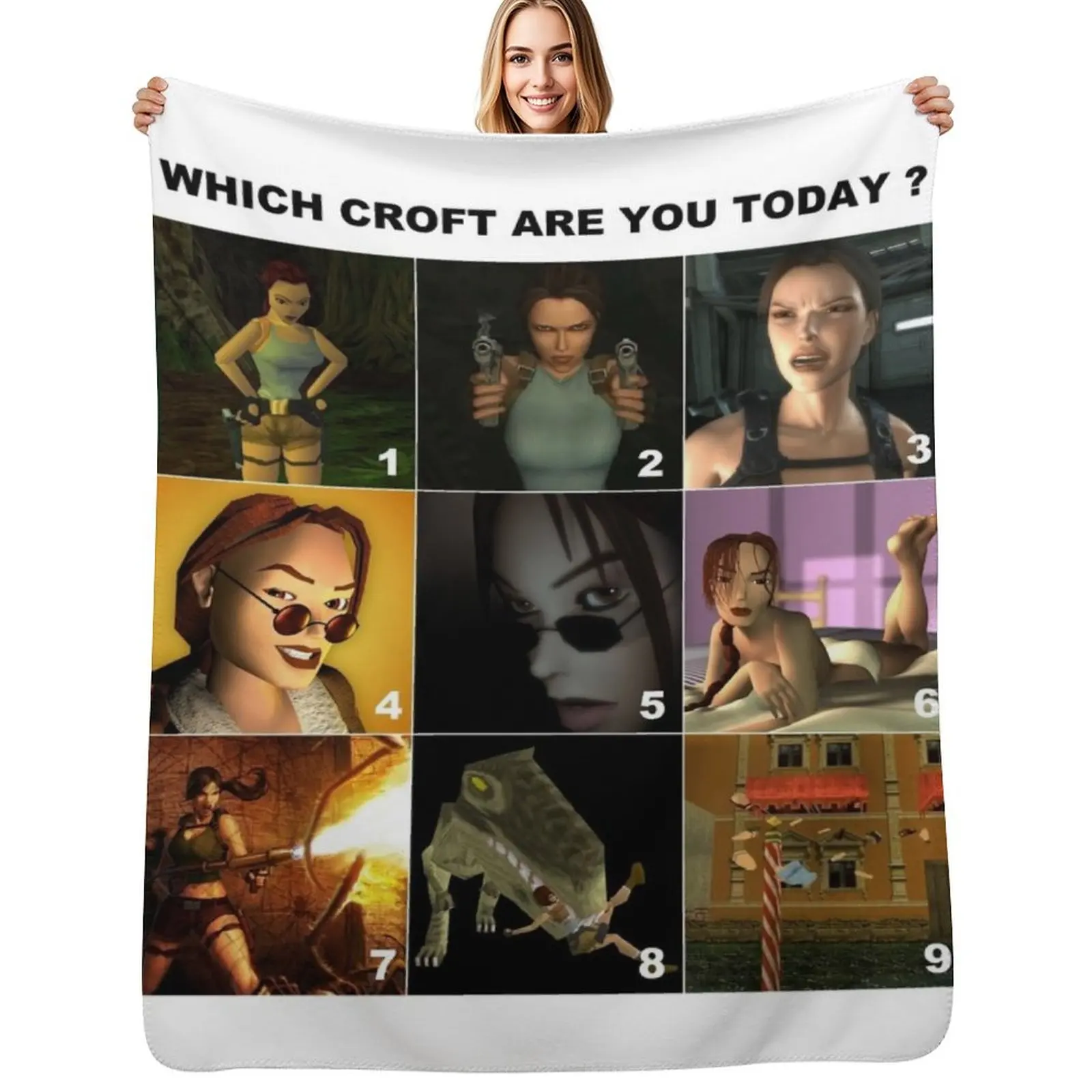 

Which Croft are you today Throw Blanket Thin Kid'S Soft heavy to sleep Blanket