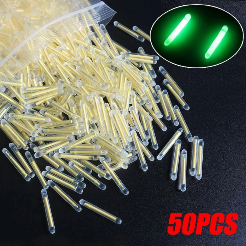 50/100PCS Fireflies Fluorescent Lightstick Light 4.5mm Fishing Float Rod Lights Dark Glow Stick Useful Fishing Tackle Accessorie